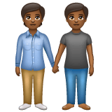 Whatsapp design of the people holding hands: medium-dark skin tone emoji verson:2.23.2.72