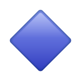 Whatsapp design of the small blue diamond emoji verson:2.23.2.72