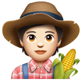 Whatsapp design of the farmer: light skin tone emoji verson:2.23.2.72