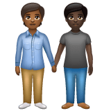 Whatsapp design of the people holding hands: medium-dark skin tone dark skin tone emoji verson:2.23.2.72