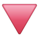 Whatsapp design of the red triangle pointed down emoji verson:2.23.2.72