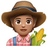 Whatsapp design of the farmer: medium skin tone emoji verson:2.23.2.72