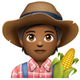 Whatsapp design of the farmer: medium-dark skin tone emoji verson:2.23.2.72