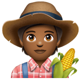 Whatsapp design of the farmer: medium-dark skin tone emoji verson:2.23.2.72