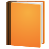 Whatsapp design of the orange book emoji verson:2.23.2.72