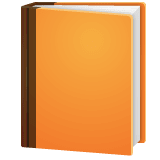 Whatsapp design of the orange book emoji verson:2.23.2.72