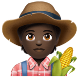 Whatsapp design of the farmer: dark skin tone emoji verson:2.23.2.72