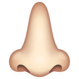 Whatsapp design of the nose: light skin tone emoji verson:2.23.2.72