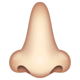 Whatsapp design of the nose: light skin tone emoji verson:2.23.2.72
