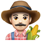 Whatsapp design of the man farmer: light skin tone emoji verson:2.23.2.72