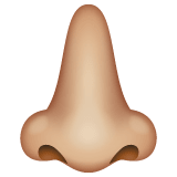 Whatsapp design of the nose: medium-light skin tone emoji verson:2.23.2.72