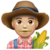 Whatsapp design of the man farmer: medium-light skin tone emoji verson:2.23.2.72