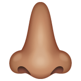 Whatsapp design of the nose: medium skin tone emoji verson:2.23.2.72