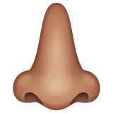 Whatsapp design of the nose: medium skin tone emoji verson:2.23.2.72