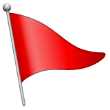 Whatsapp design of the triangular flag emoji verson:2.23.2.72