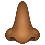 Whatsapp design of the nose: medium-dark skin tone emoji verson:2.23.2.72