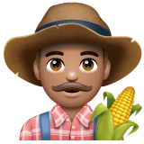 Whatsapp design of the man farmer: medium skin tone emoji verson:2.23.2.72
