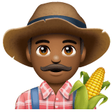 Whatsapp design of the man farmer: medium-dark skin tone emoji verson:2.23.2.72
