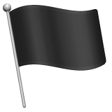 Whatsapp design of the black flag emoji verson:2.23.2.72