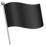 Whatsapp design of the black flag emoji verson:2.23.2.72