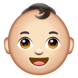 Whatsapp design of the baby: light skin tone emoji verson:2.23.2.72