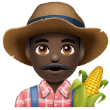 Whatsapp design of the man farmer: dark skin tone emoji verson:2.23.2.72