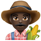 Whatsapp design of the man farmer: dark skin tone emoji verson:2.23.2.72