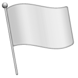 Whatsapp design of the white flag emoji verson:2.23.2.72