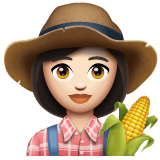 Whatsapp design of the woman farmer: light skin tone emoji verson:2.23.2.72
