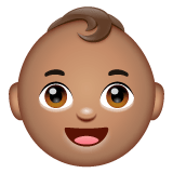 Whatsapp design of the baby: medium skin tone emoji verson:2.23.2.72