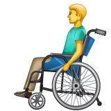 Whatsapp design of the man in manual wheelchair emoji verson:2.23.2.72