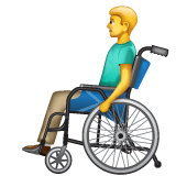 Whatsapp design of the man in manual wheelchair emoji verson:2.23.2.72