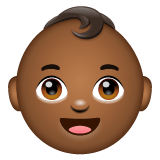 Whatsapp design of the baby: medium-dark skin tone emoji verson:2.23.2.72