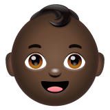 Whatsapp design of the baby: dark skin tone emoji verson:2.23.2.72