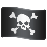 Whatsapp design of the pirate flag emoji verson:2.23.2.72