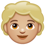Whatsapp design of the child: medium-light skin tone emoji verson:2.23.2.72