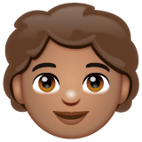 Whatsapp design of the child: medium skin tone emoji verson:2.23.2.72