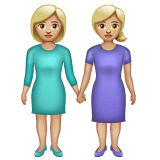 Whatsapp design of the women holding hands: medium-light skin tone emoji verson:2.23.2.72