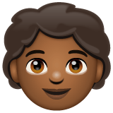 Whatsapp design of the child: medium-dark skin tone emoji verson:2.23.2.72