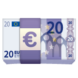 Whatsapp design of the euro banknote emoji verson:2.23.2.72