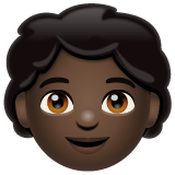 Whatsapp design of the child: dark skin tone emoji verson:2.23.2.72