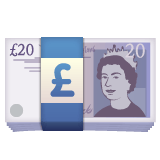 Whatsapp design of the pound banknote emoji verson:2.23.2.72