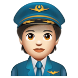 Whatsapp design of the pilot: light skin tone emoji verson:2.23.2.72