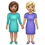 Whatsapp design of the women holding hands: medium skin tone medium-light skin tone emoji verson:2.23.2.72