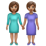 Whatsapp design of the women holding hands: medium skin tone emoji verson:2.23.2.72