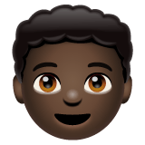 Whatsapp design of the boy: dark skin tone emoji verson:2.23.2.72