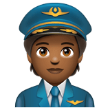 Whatsapp design of the pilot: medium-dark skin tone emoji verson:2.23.2.72