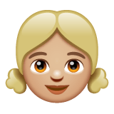 Whatsapp design of the girl: medium-light skin tone emoji verson:2.23.2.72