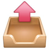 Whatsapp design of the outbox tray emoji verson:2.23.2.72
