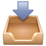 Whatsapp design of the inbox tray emoji verson:2.23.2.72